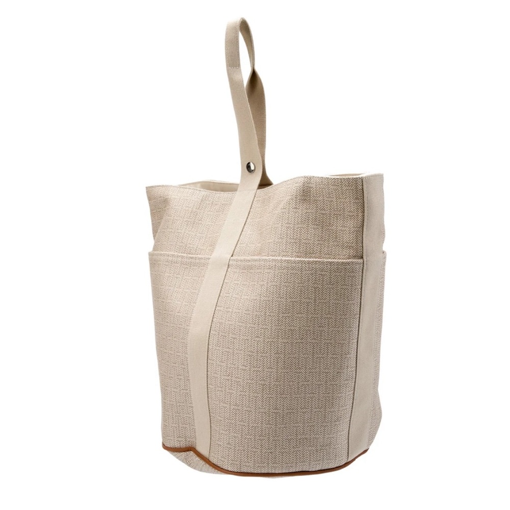 Hermes Saxo Toile Sac de Plage Monogram H Canvas Tote Bag